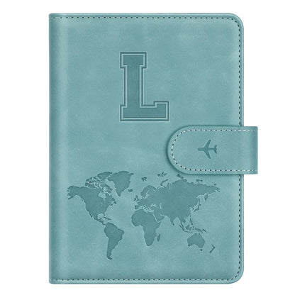 Passport Holder Cover Initial Letter A-Z Travel Wallet Personalized