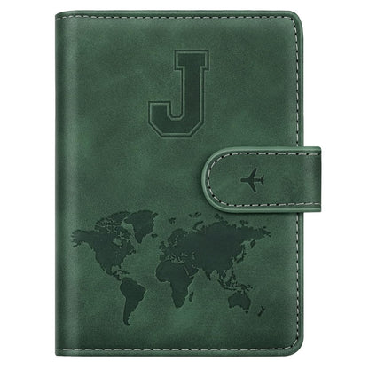 Passport Holder Cover Initial Letter A-Z Travel Wallet Personalized