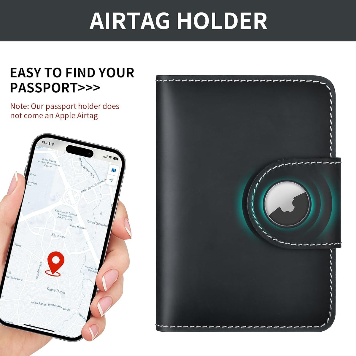 Genuine Leather Passport Holder for Men, Passport Travel Wallet with Credit Card Slot and Boarding Pass Slot Combo, Passport Wallet Case Book Travel Document Holder Cover Accessories