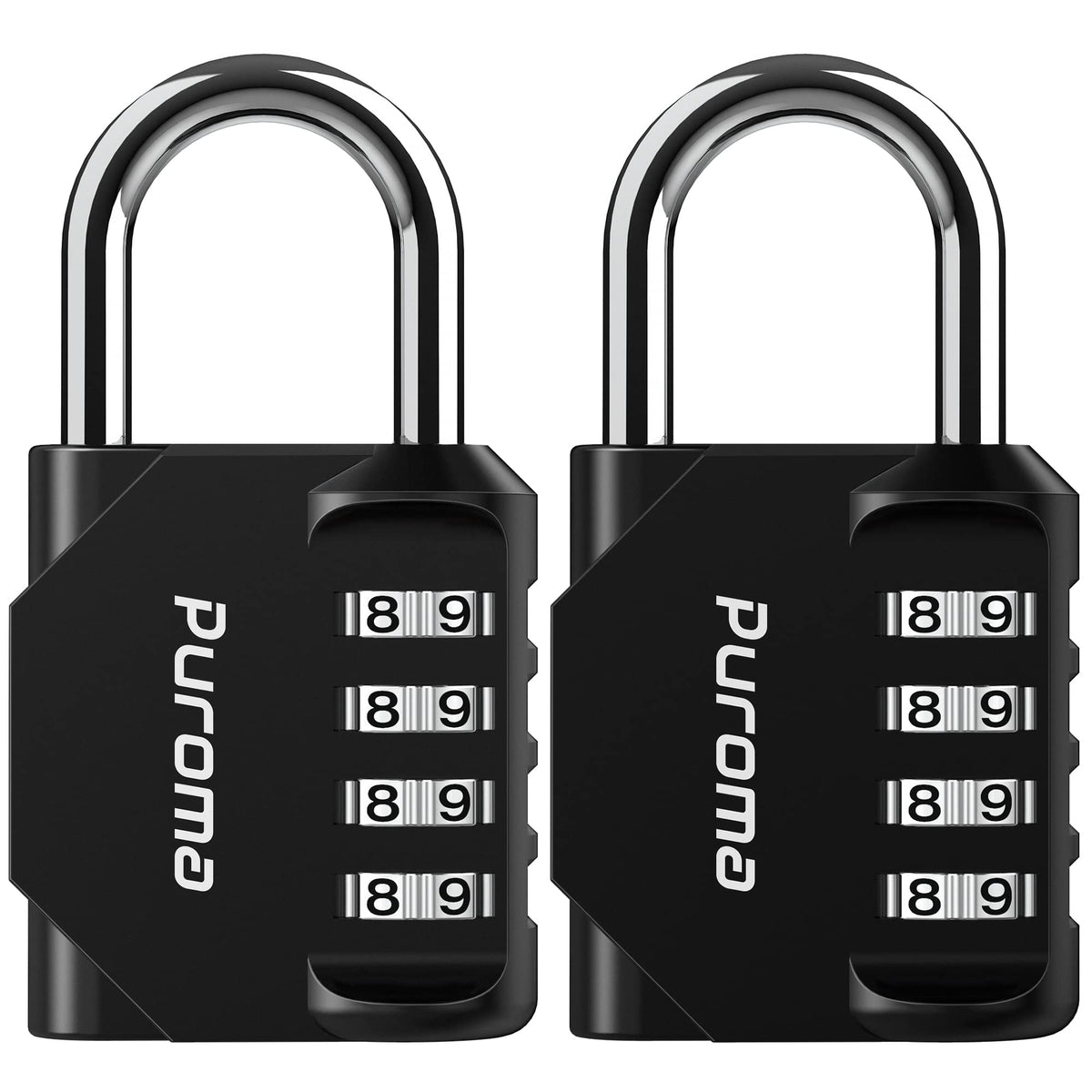 Puroma 2 Pack Combination Lock Locker 4 Digits Combo Padlock Gym Pink