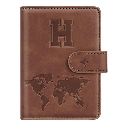 Passport Holder Cover Initial Letter A-Z Travel Wallet Personalized