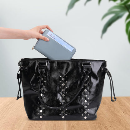 Leather Zipper Passport Wallet Holder Travel Essentials with RFID Blocking
