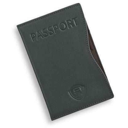 Alban RFID Passport Holder for Women & Men, Genuine Leather Passport Cover