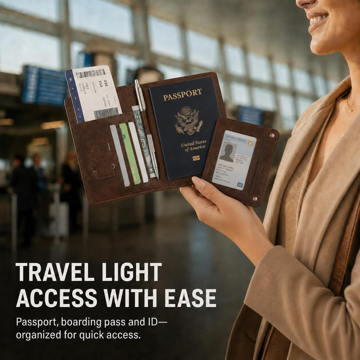RFID Passport Holder for Travel, Slim Passport Wallet Travel