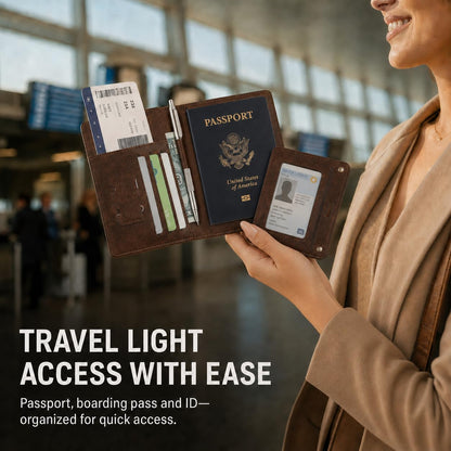 RFID Passport Holder for Travel, Slim Passport Wallet Travel