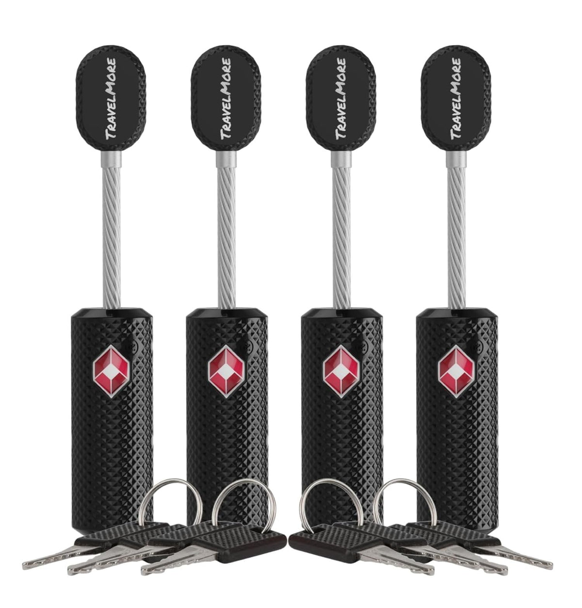 TravelMore TSA Approved Locks for Luggage with Keys, Secure Travel Locks