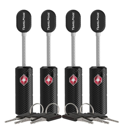 TravelMore TSA Approved Locks for Luggage with Keys, Secure Travel Locks