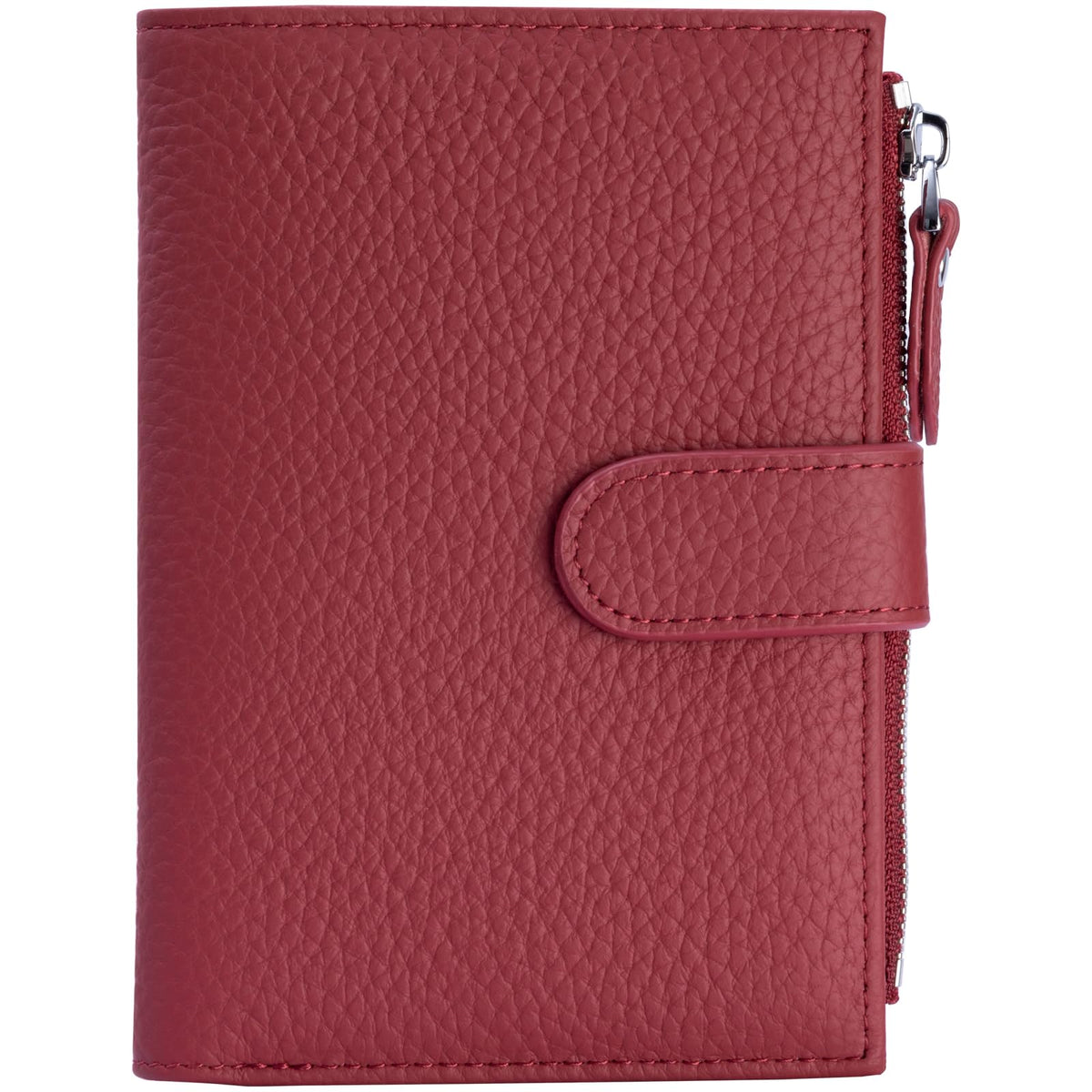 Passport wallet and Card Slot Combo RFID Blocking Leather Travel Passport Wallet for Men and Women with Zippered Coins Pocket Passport holder, Deep Green