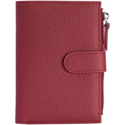 Passport wallet and Card Slot Combo RFID Blocking Leather Travel Passport Wallet for Men and Women with Zippered Coins Pocket Passport holder, Deep Green