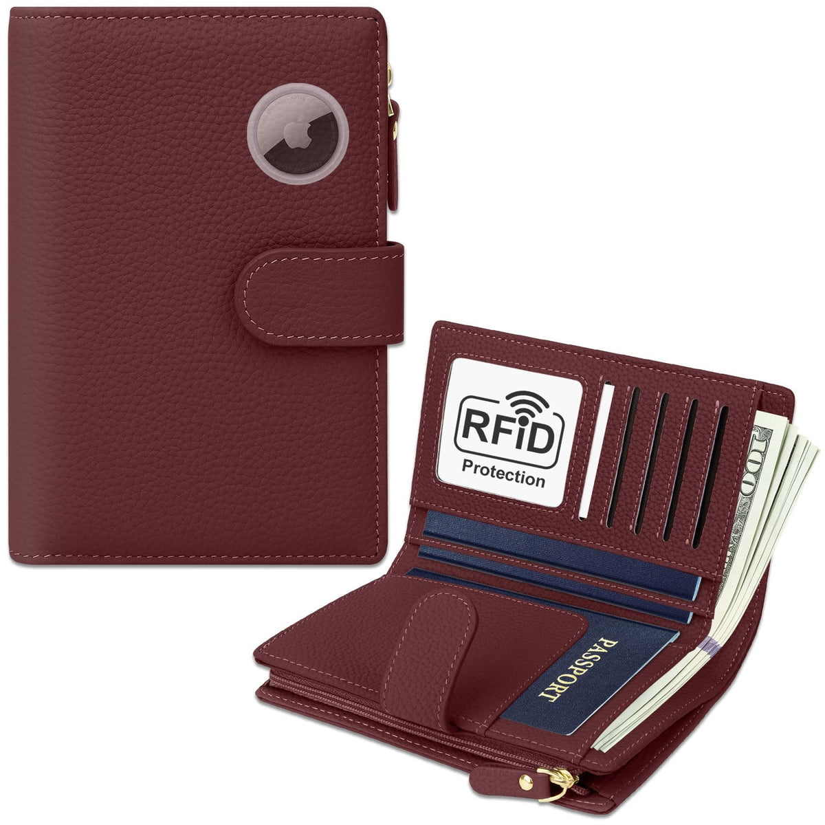 Passport Holder for Travel RFID Blocking Passport Cover Travel Wallet