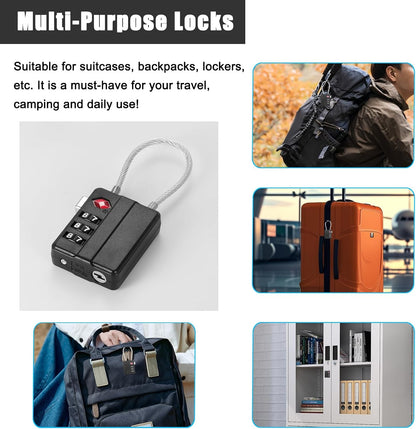 TSA Locks for Luggage, 2 PCS, Small Combination Lock