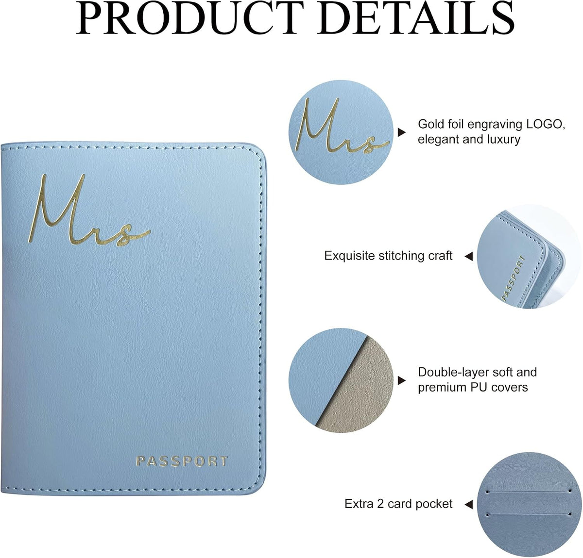 Mr&Mrs Gifts Matching Passport Covers for Mr and Mrs Honeymoon Essentials