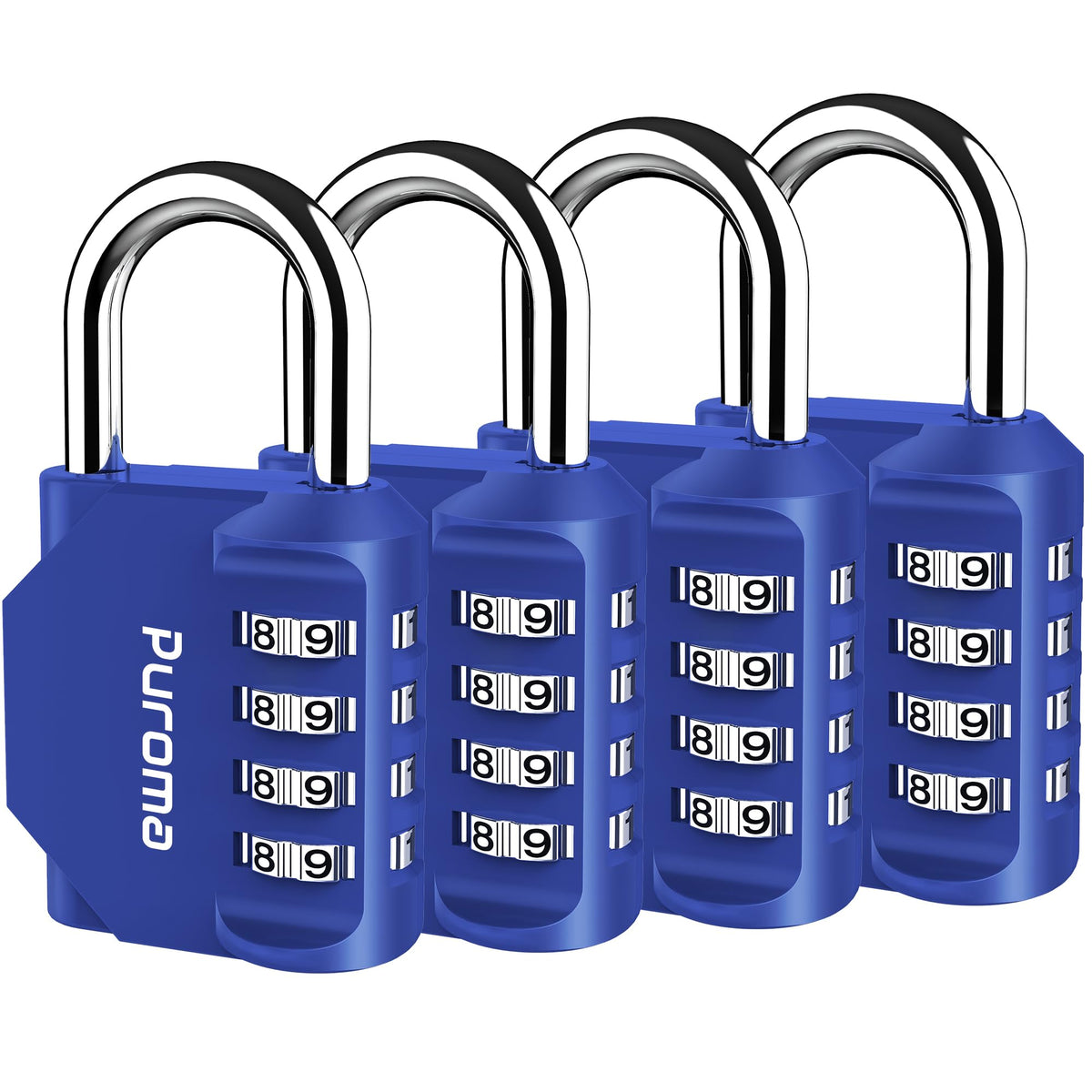 Puroma 2 Pack Combination Lock Locker 4 Digits Combo Padlock Gym Pink