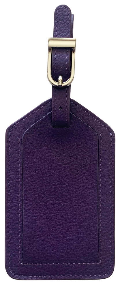 Emerald Green Genuine Top Grain Leather Luggage Tag