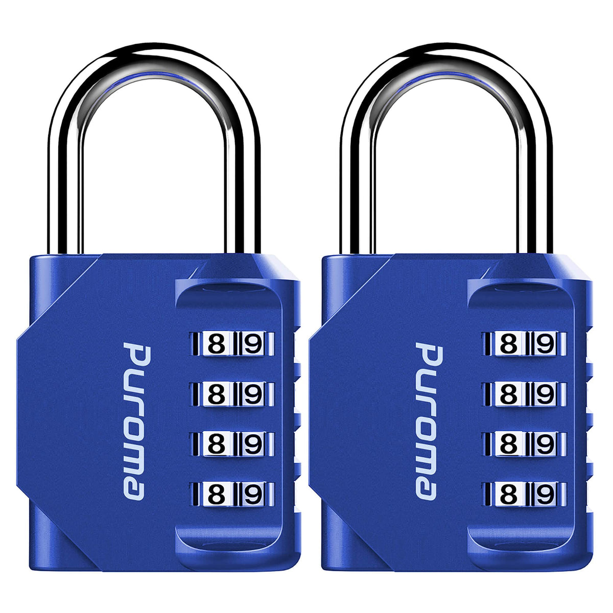 Puroma 2 Pack Combination Lock Locker 4 Digits Combo Padlock Gym Pink
