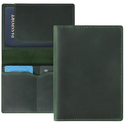 Jack&Chris Leather Passport Holder, Handmade Passport cover, Travel Wallet Cover Case for Men and Women, Leather Travel Documents Organizer Protector, JC107