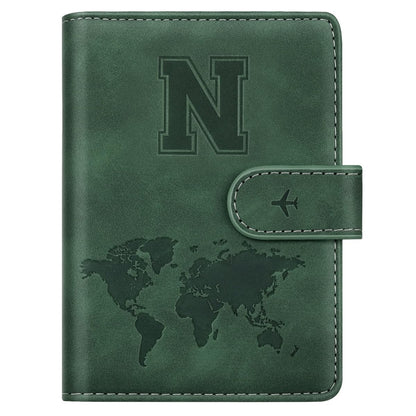 Passport Holder Cover Initial Letter A-Z Travel Wallet Personalized