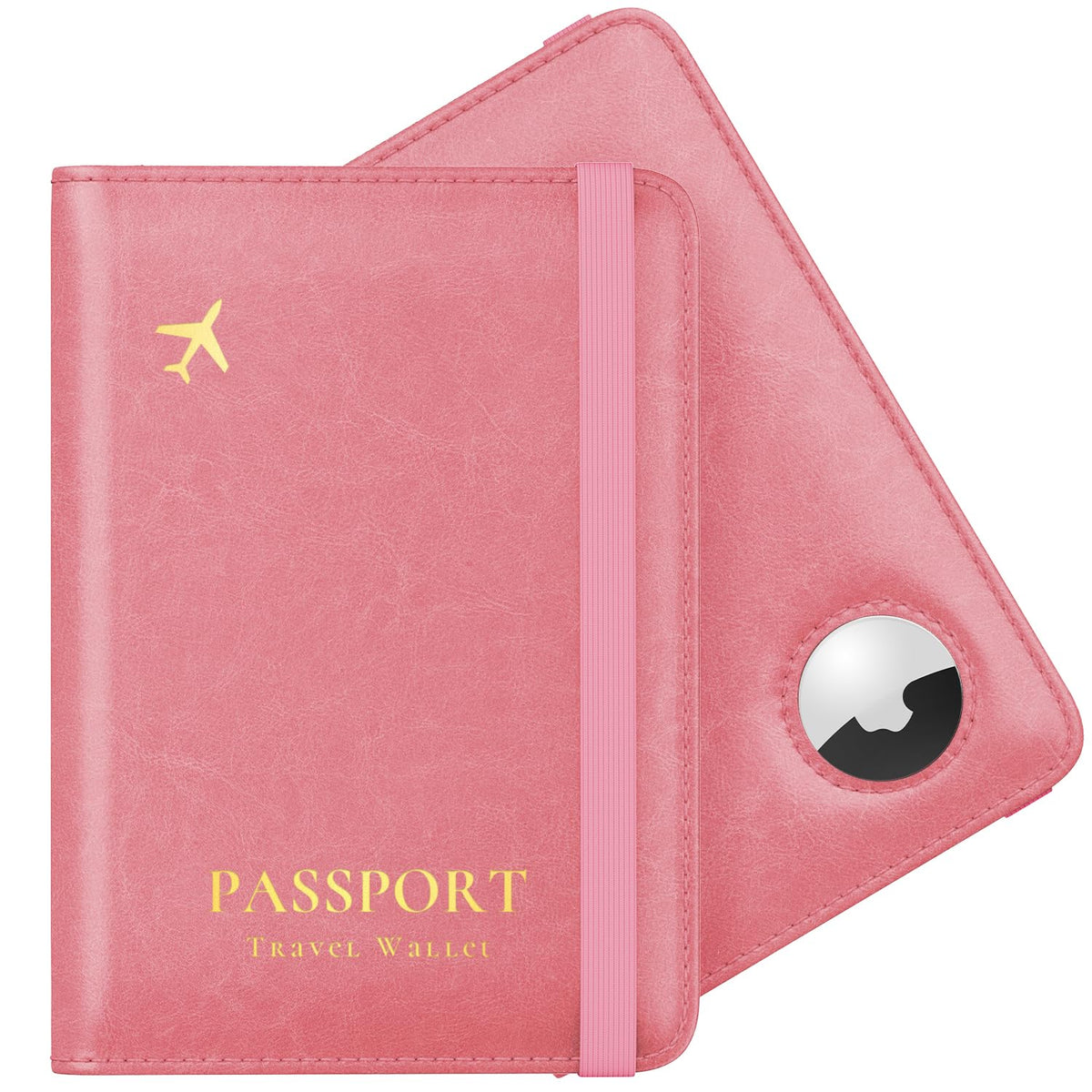 Stouchi AirTag Passport Holder – Slim RFID Travel Wallet