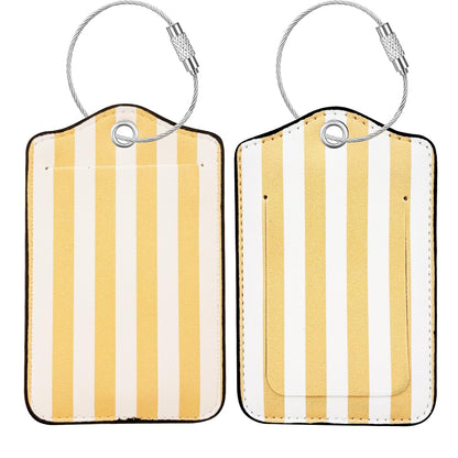 Luggage Tag, Premium Faux Leather Travel ID Tag, Stylish Suitcase Accessory