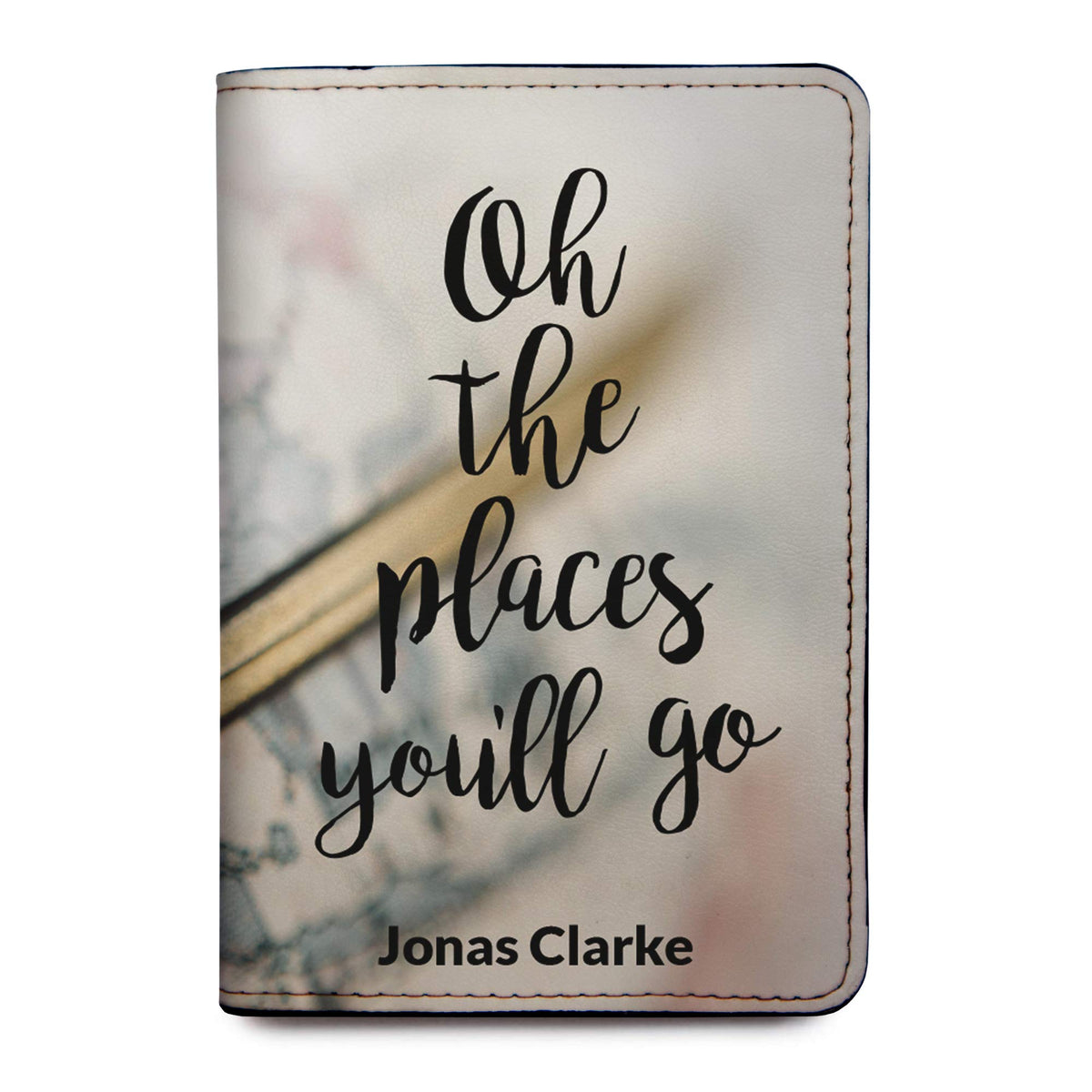 Personalized Passport Holder - Custom Vegan Leather RFID Passport Cover