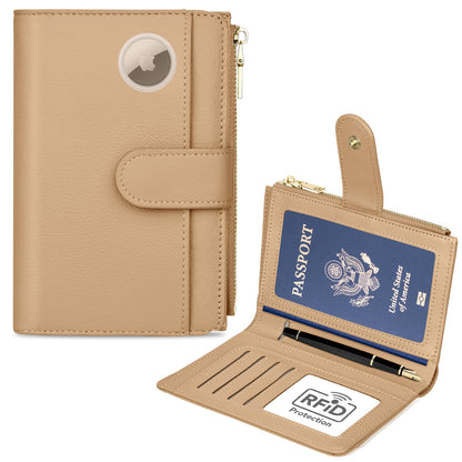 RFID Passport Holder for Travel, Leather Passport Cover Travel Wallet