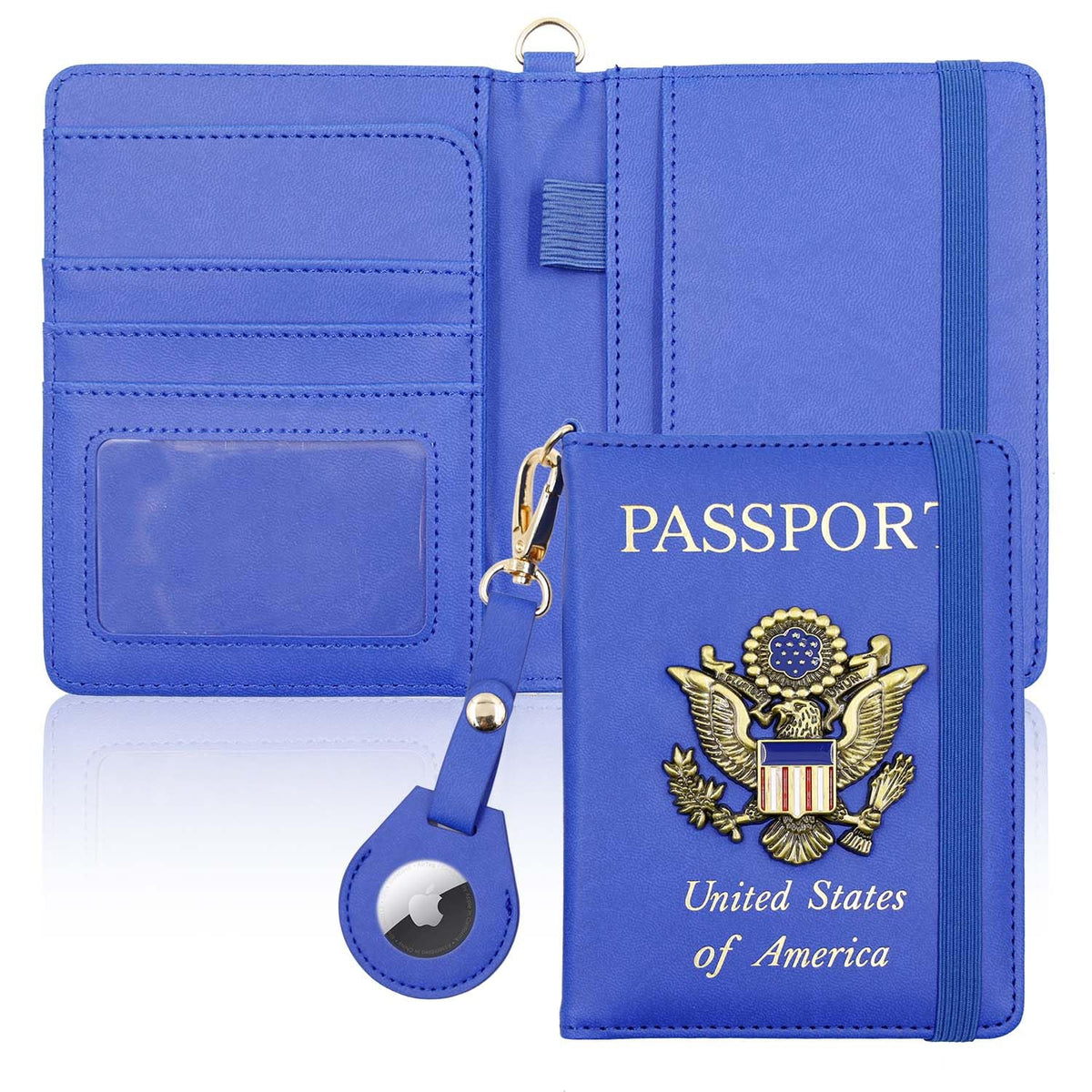 Passport Holder for Travel,Passport Cover Case with RFID (purple)