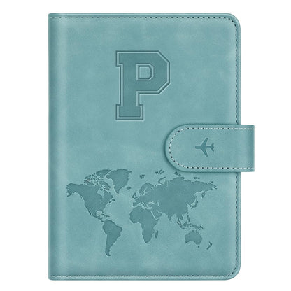 Passport Holder Cover Initial Letter A-Z Travel Wallet Personalized