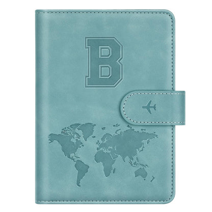 Passport Holder Cover Initial Letter A-Z Travel Wallet Personalized