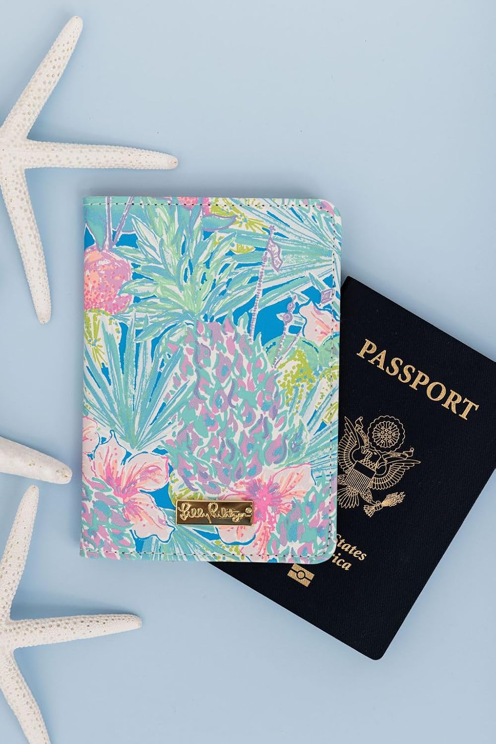 Lilly Pulitzer Leatherette Passport Holder, Swizzle In