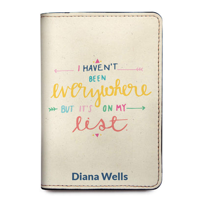 Personalized Passport Holder - Custom Vegan Leather RFID Passport Cover