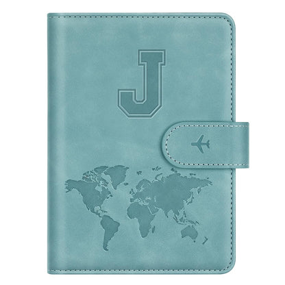 Passport Holder Cover Initial Letter A-Z Travel Wallet Personalized
