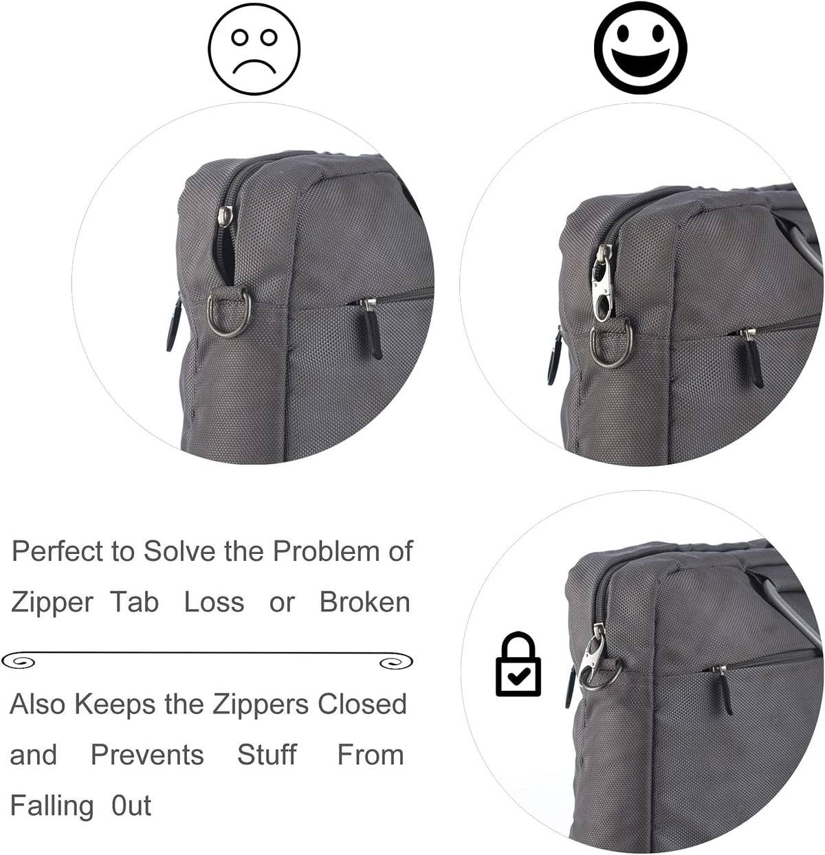 Zpsolution Zipper Clips Anti Theft, Zipper Locks for Backpacks, Purses