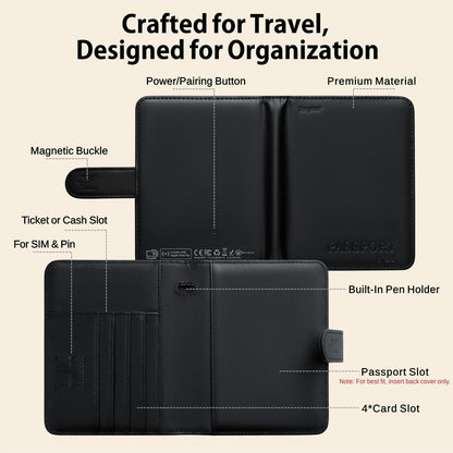 Reyke Passport Holder With Tracker, Works With Apple Find My, RFID Cover