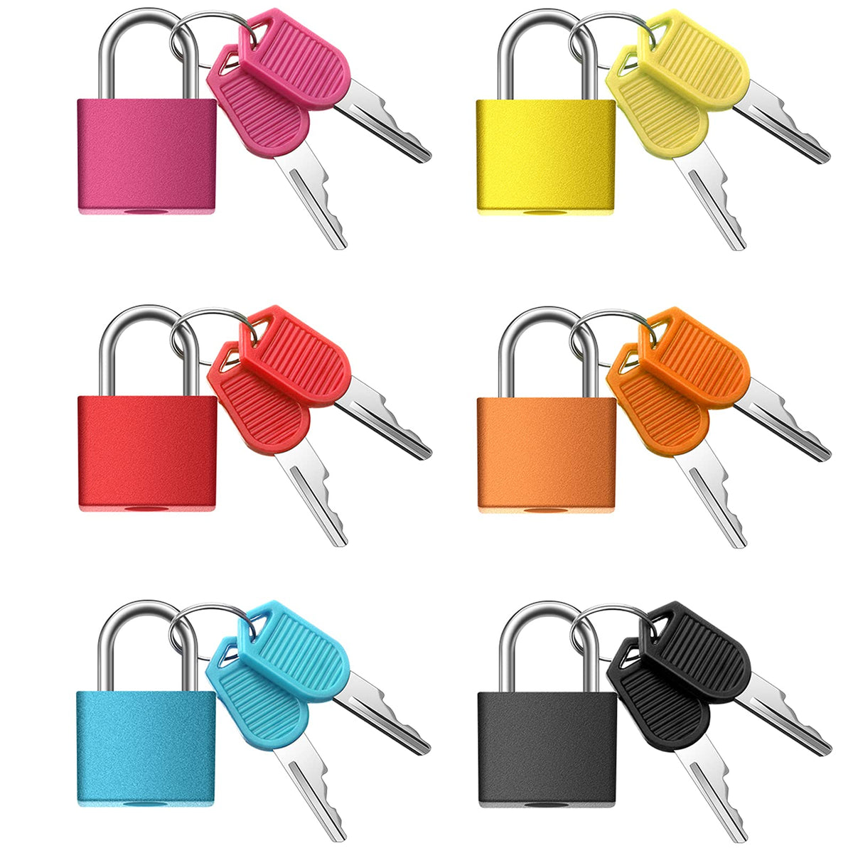 20 Pieces Mini Padlock Suitcase Locks 1.25''with Keys, Colorful