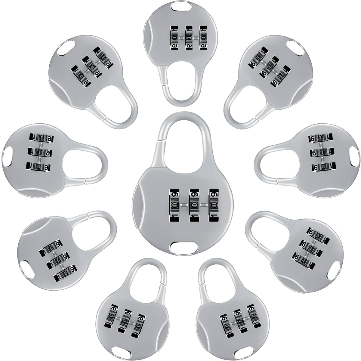 Moxweyeni 10 Pcs Digit Combinations Padlock Safe Cipher Lock