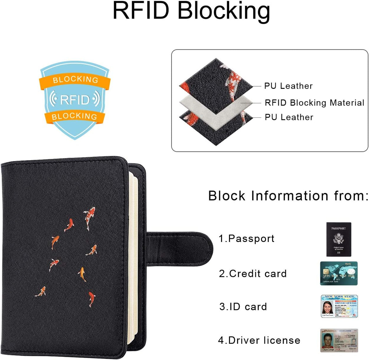 WALNEW Passport Holder for Travel, RFID Passport Wallet, Travel Essentials
