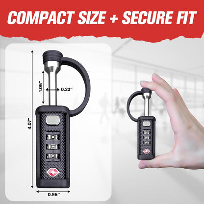 Cut-Resistant Gun Case Lock, TSA Approved Anti-Theft Single Shaft Padlock