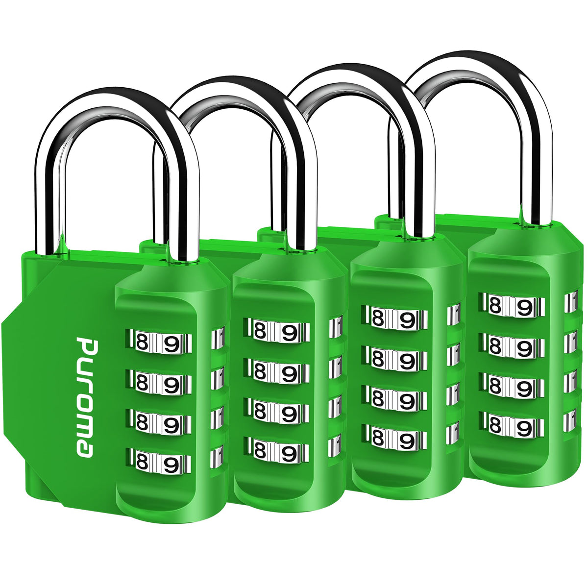 Puroma 2 Pack Combination Lock Locker 4 Digits Combo Padlock Gym Pink