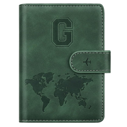 Passport Holder Cover Initial Letter A-Z Travel Wallet Personalized