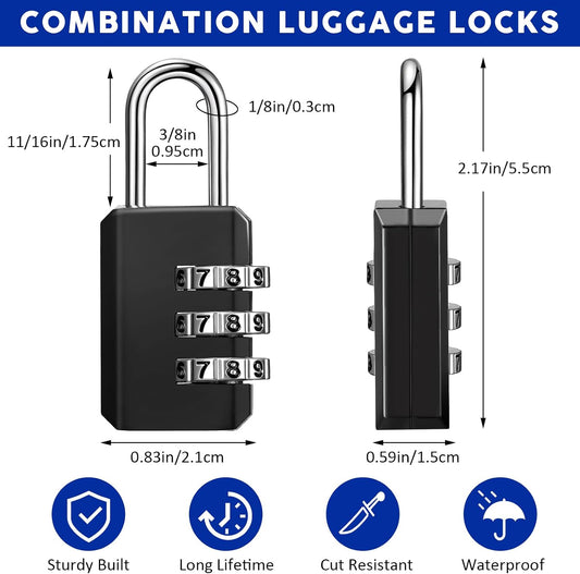 Chumia 50 Pack Small Combo Locks 3 Digit Waterproof for Luggage Locker