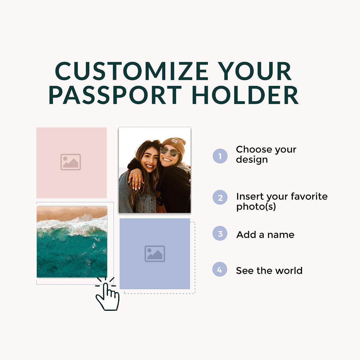Personalized Passport Holder - Custom Vegan Leather RFID Passport Cover