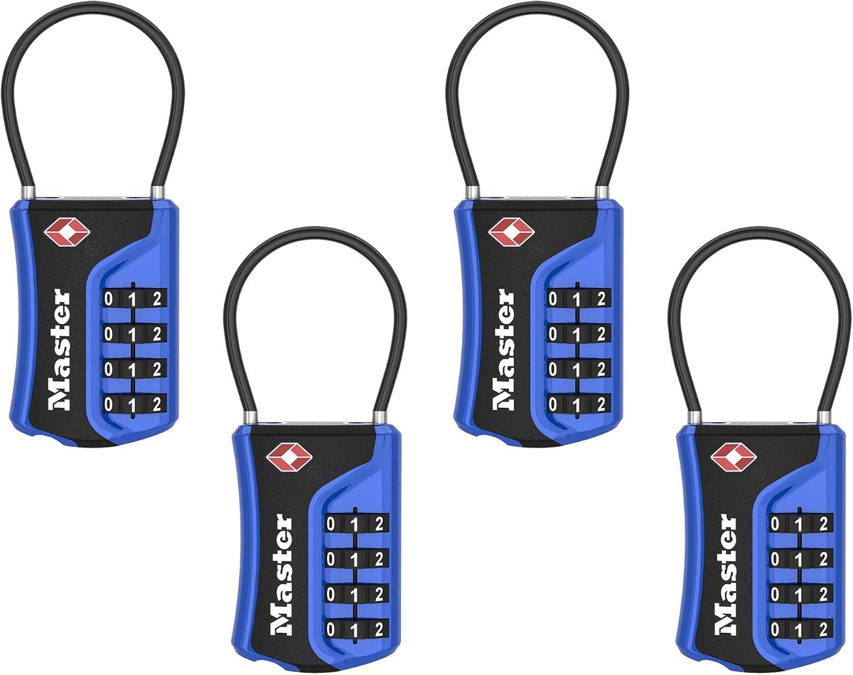 Master Lock TSA Approved Combination Luggage Lock, 2-Pack, 4697BLUEC2