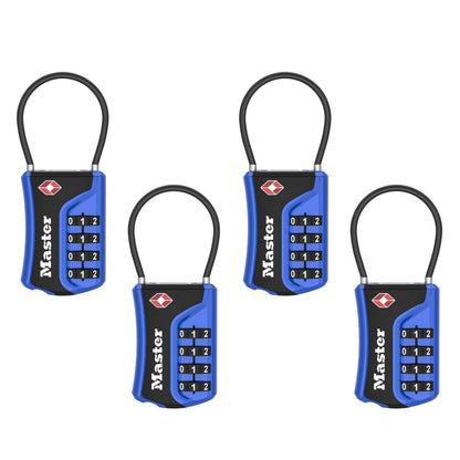 Master Lock TSA Approved Combination Luggage Lock, 2-Pack, 4697BLUEC2