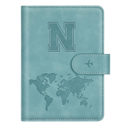 Passport Holder Cover Initial Letter A-Z Travel Wallet Personalized