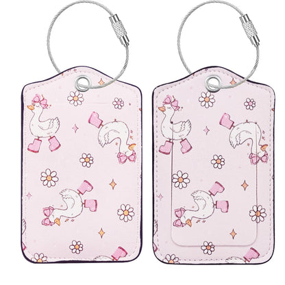 Luggage Tag, Premium Faux Leather Travel ID Tag, Stylish Suitcase Accessory