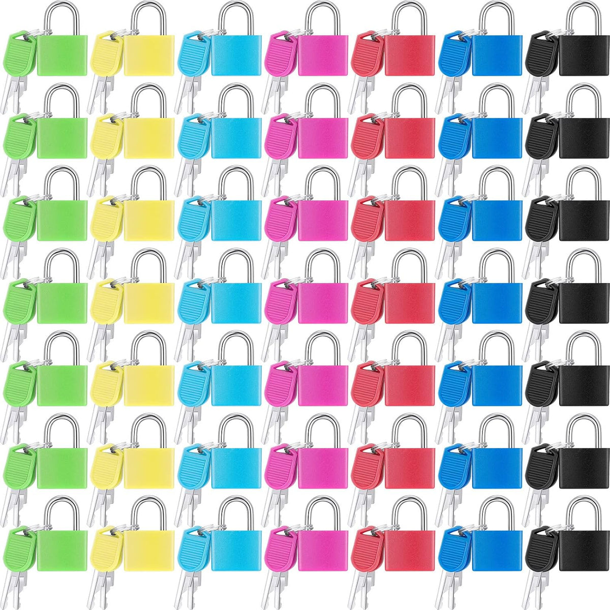 Yulejo 49 Pieces Small Locks with Keys, Mini Padlocks for Luggage Suitcase