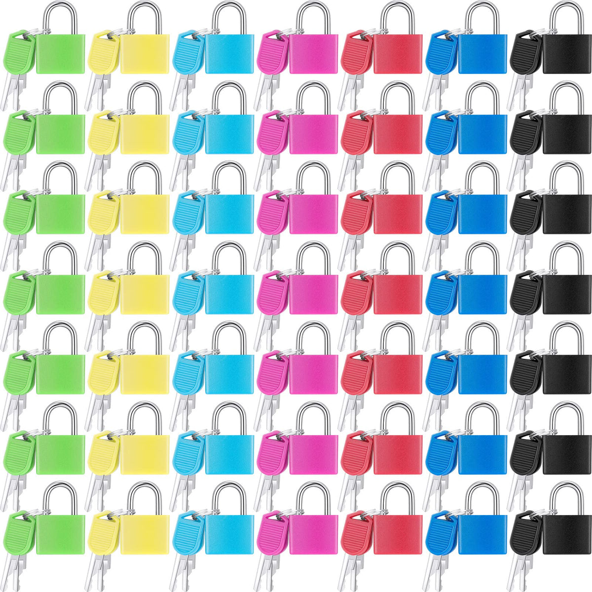 Yulejo 49 Pieces Small Locks with Keys, Mini Padlocks for Luggage Suitcase