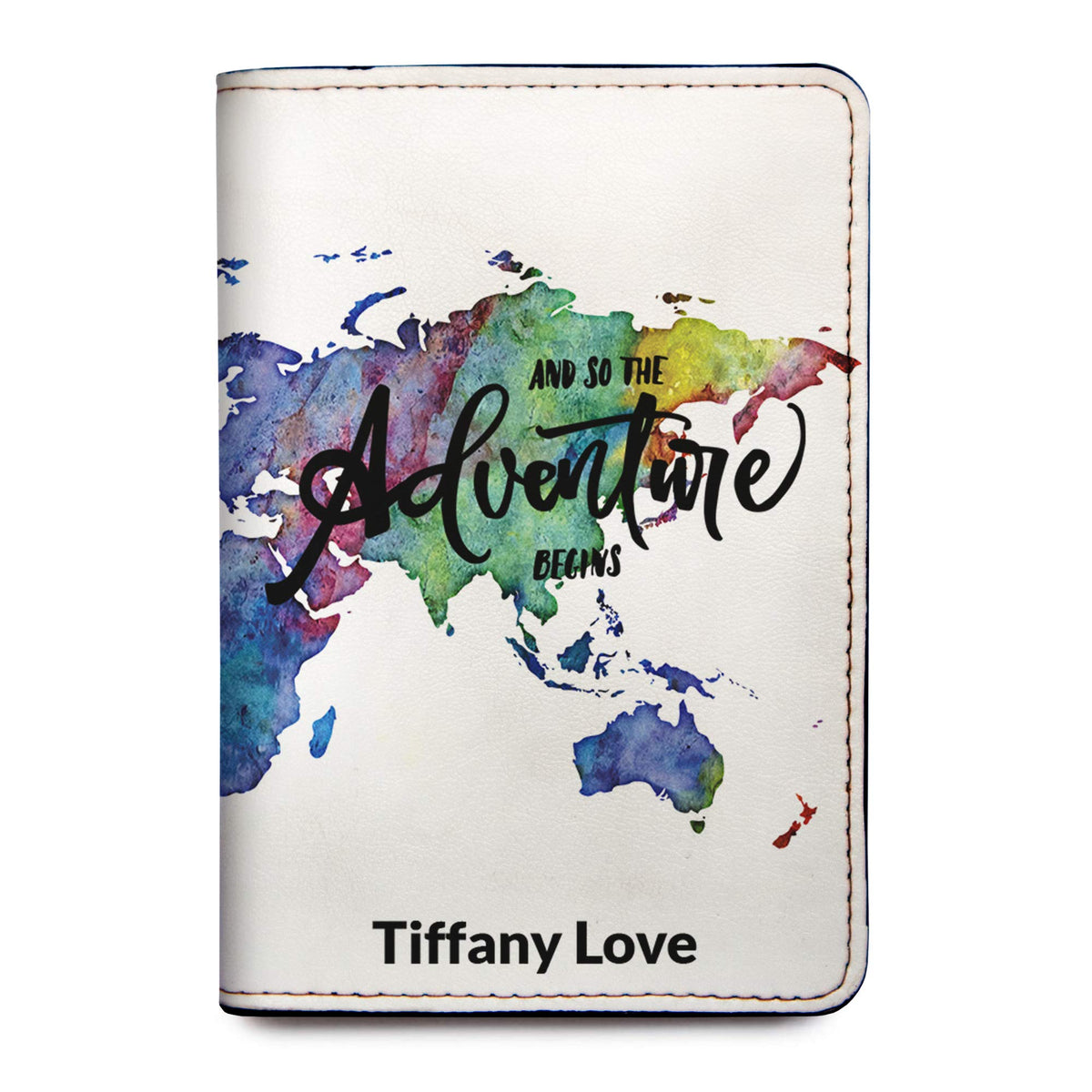 Personalized Passport Holder - Custom Vegan Leather RFID Passport Cover