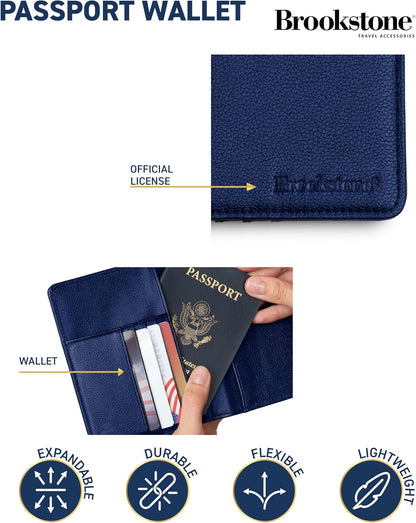 Brookstone RFID-Blocking Passport Wallet, Card Organizer
