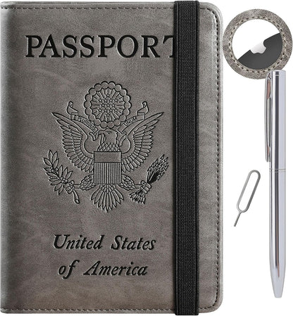 Airtag Passport Holder, Travel Essentials, Passport Cover, RFID Wallet